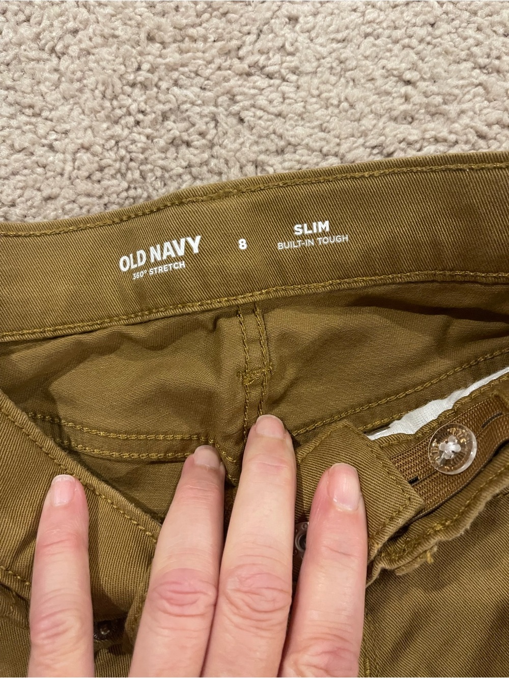Boy’sOld Navy Slim Stretch Pants in khaki